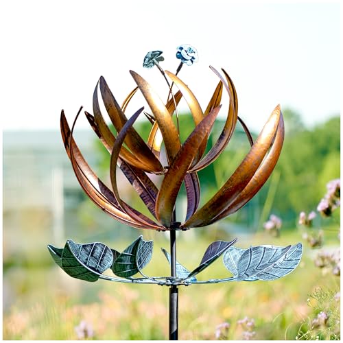 LimeHill Wind Spinner for Yard and Garden - Large Metal Kinetic Wind Sculptures for Outdoor Decorations (24 X 84 Inches) - Image 1
