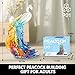 Vziimo Peacock Flowers Building Set with Led Light 901PCS Peacock Creative Bird Model Home Deocr and Office Art Gift for Mom Women Girlfriend Adults 14 Compatible with Major Brand - Image 4