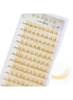DAODER Lash Clusters Diy Eyelash Extension Daoder 96Pcs Blonde Cluster Lashes D Curl 816Mm Mixed Wispy Brown Individual Lashes Natural Look Clear Band Soft Lash Extension(Brown Lash Cluster 007)  - Image 1