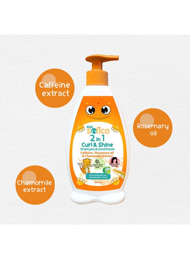 SOFICO Kids 2 In 1 Curl & Shine Shampoo And Condtioner - Image 3
