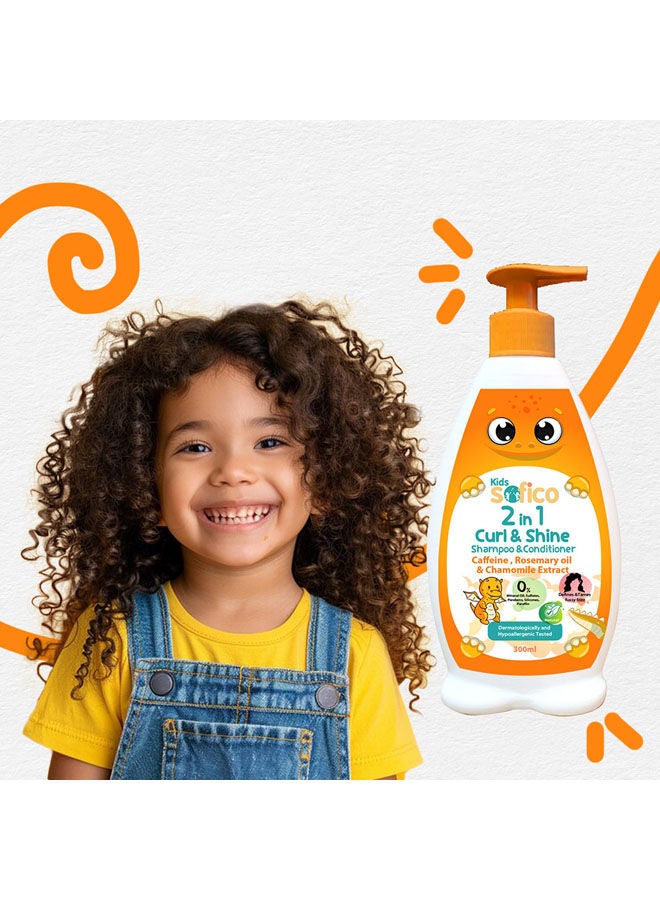 SOFICO Kids 2 In 1 Curl & Shine Shampoo And Condtioner - Image 2