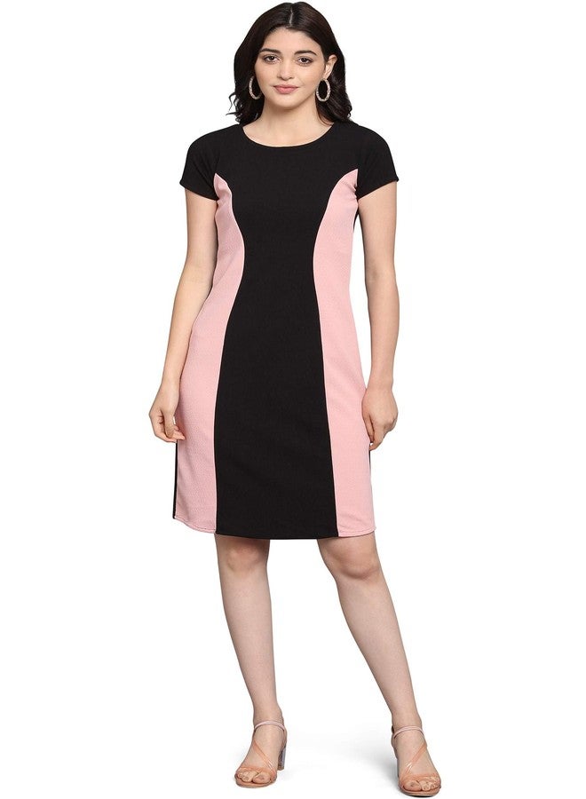 PURVAJA Women’s Bodycon Knee Length Dress(Lucy-112-PE-BL_Peach_Medium) - Image 5
