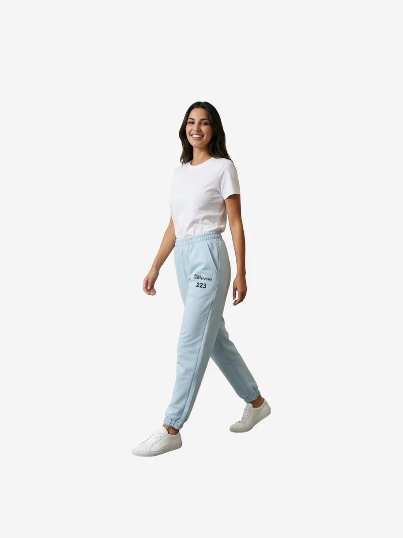 ماي فاشن MY FASHION Mid-Waist Printed Cotton Lycra Joggers