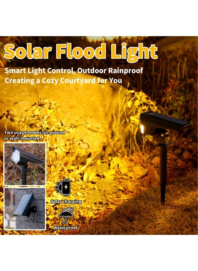 Solar Spotlight – Outdoor Waterproof Spike Lawn Light, Dual-Use Garden & Tree Light for Home Landscaping (Warm Light, 3 Brightness Levels, Single Unit) - Image 1