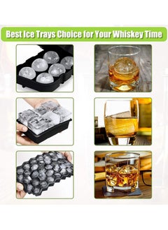 Silicone Ice Cube Trays with Lid(Set Of 3),Sphere Square Honeycomb Whiskey Ice Mold,No Odors Easy-Release Ice Cube Maker for Cocktails and Homemade,Reusable Freezer Ice Cube Trays Bpa-Free - pzsku/Z487F776DD935F1897EBEZ/45/_/1731313066/44591762-fa50-4153-901e-4e5c369bbd9d