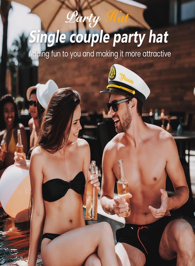 Hercicy Groom Captain Hat Bachelor Party Favors Groom to Be Accessories Boat Captain Hat Gift for Wedding Bridal Shower - Image 5