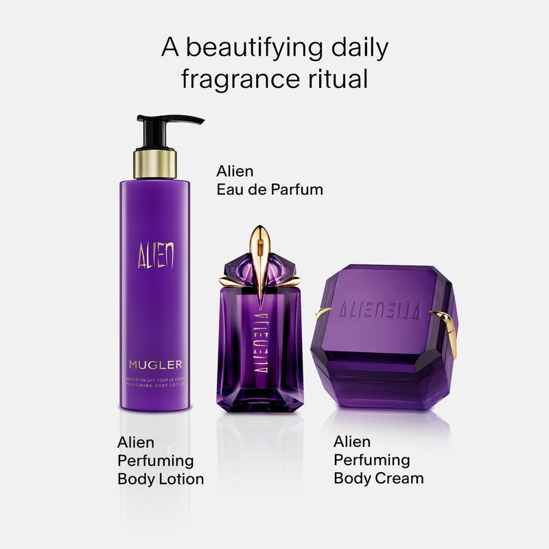 Mugler Alien Body Cream - Floral & Woody - Womens Scented Lotion - With Jasmine, Wood, and Amber - 6.7 Fl Oz - Image 5