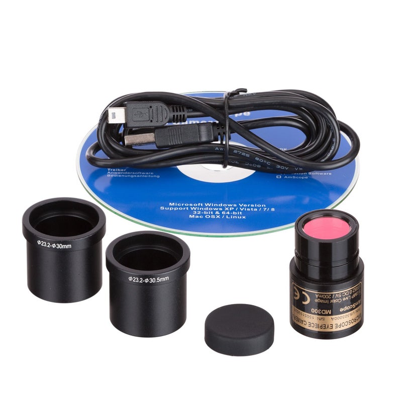 AmScope AmScope 30 Mega Pixel USB Still Photo  Live Video Microscope Imager Digital Camera 3MPMD300  - Image 1