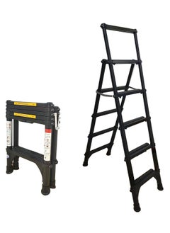 SUNRISE  5 Steps Telescoping Ladder A-Frame Aluminum Telescopic Ladder With 1-Button Retraction Portable Extension Ladder Adjustable Lightweight Folding Ladder For Home151kgs Capacity - pzsku/Z487F8BA2937617F448AAZ/45/_/1675358326/017c70f3-e428-43cd-b067-884dbddc4328