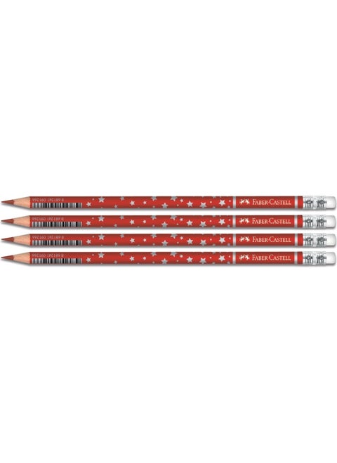 Head-Copy Pen - Stars with Eraser - Set of 4