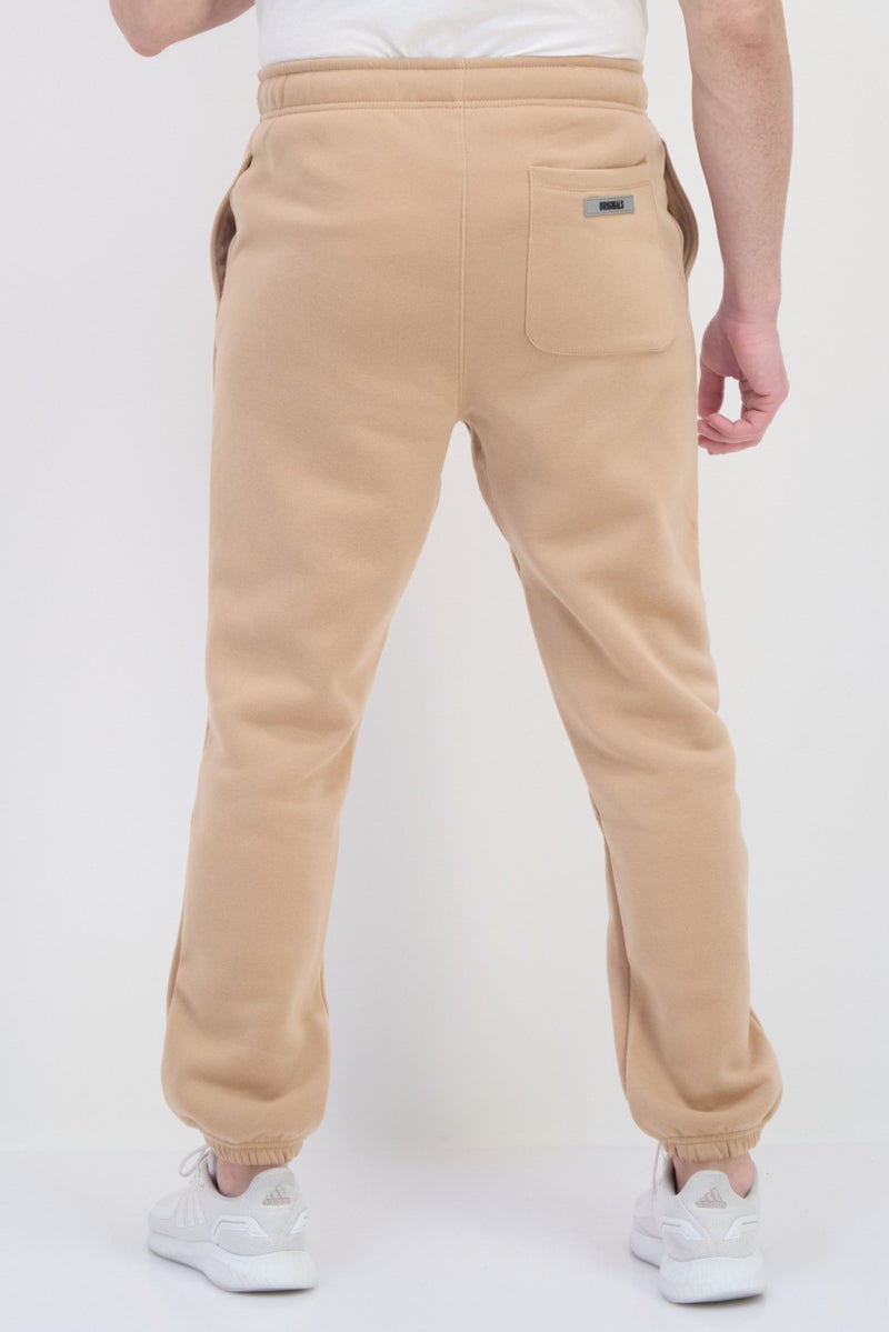 Originals by Brooklyn Cloth Men Regular Fit Solid Jogger Pants, Brown  - Image 3