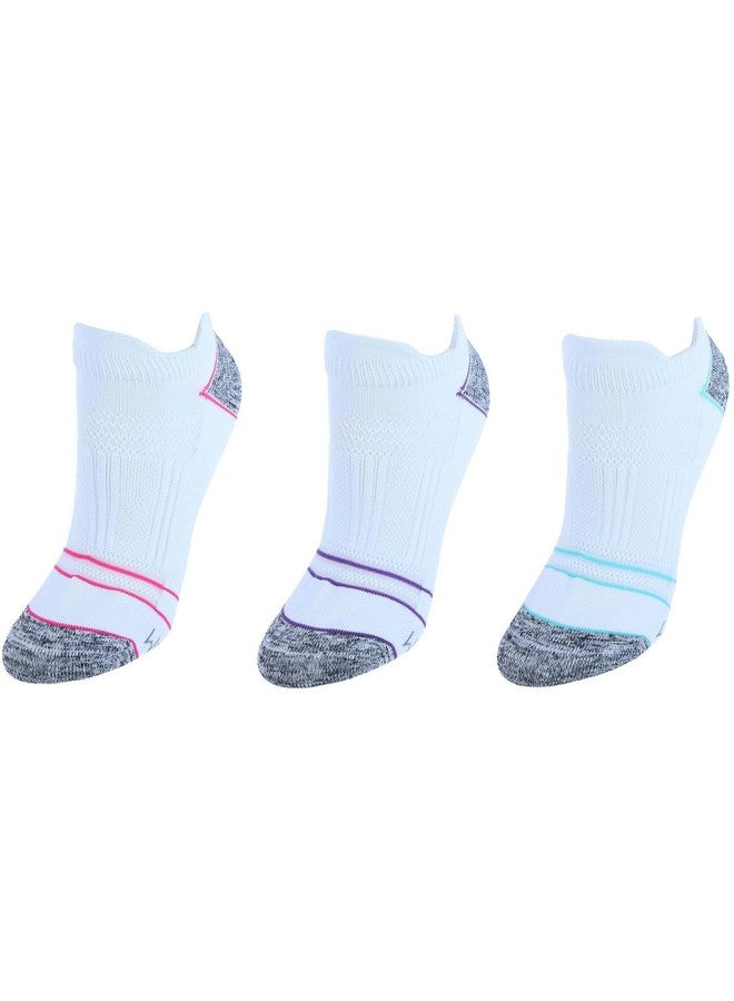 Fruit of the Loom Women's Premium Seamless No Show Tab Socks (3 Pack), White - Image 5