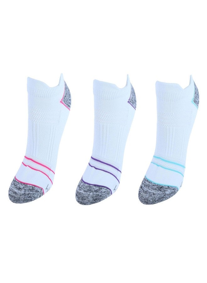 Fruit of the Loom Women's Premium Seamless No Show Tab Socks (3 Pack), White - Image 1