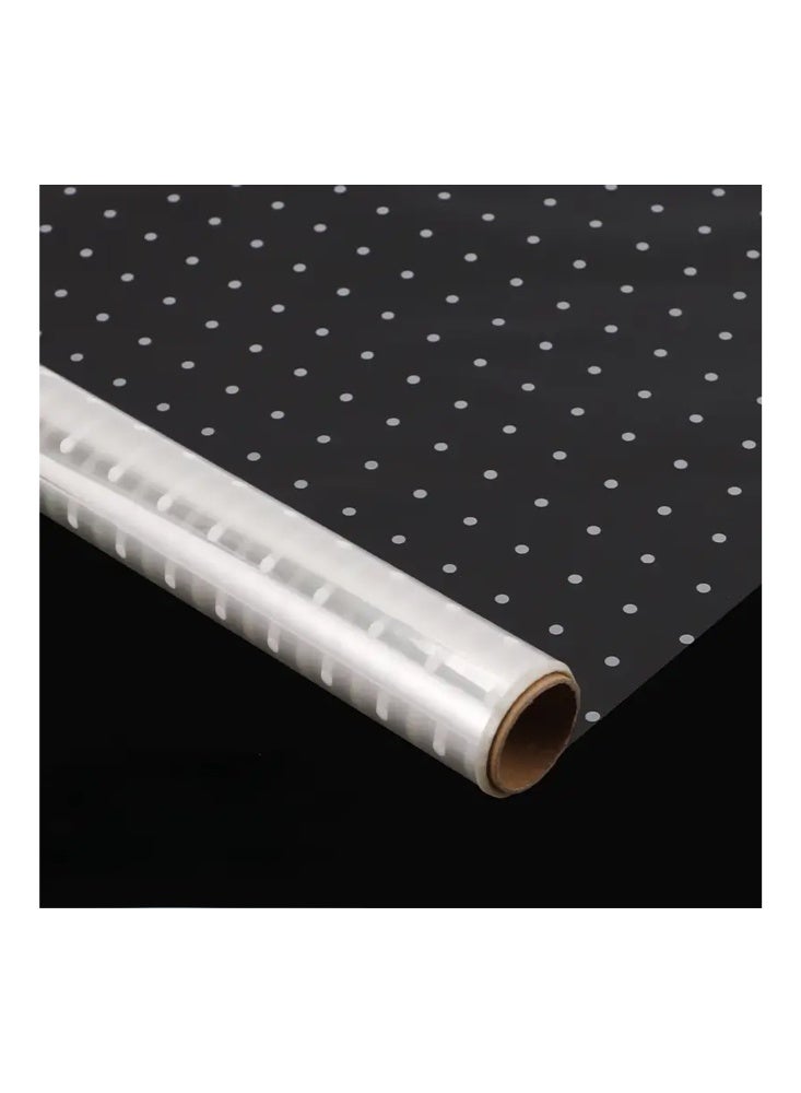 زيمي لفة ورق تغليف هدايا شفافة من OPP بنقاط بولكا - شفافة للغاية ومقاومة للماء والغبار لتغليف هدايا باقة الحلوى، ورق تغليف هدايا يدوي الصنع 40 سم × 30 م - Image 4