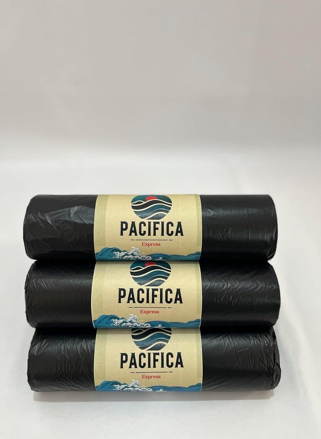 Pacifica Express أكياس قمامة باسيفيكا إكسبريس، 30 كيسًا لكل لفة، 19 × 21 بوصة، أسود، عبوة من 3 لفات - Image 1