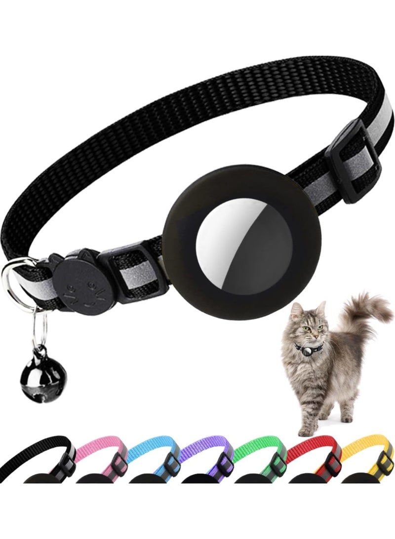 keloray Reflective Kitten Collar with Apple Air Tag Holder and Bell, 0.4 Inches in Width and Lightweight (Black) - Image 5