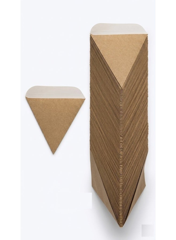 Multi-purpose crepe paper cones, high quality, 200 pieces. Used for waffles and crepes to absorb oil. - Image 4