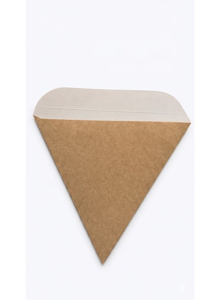 Multi-purpose crepe paper cones, high quality, 200 pieces. Used for waffles and crepes to absorb oil. - Image 1