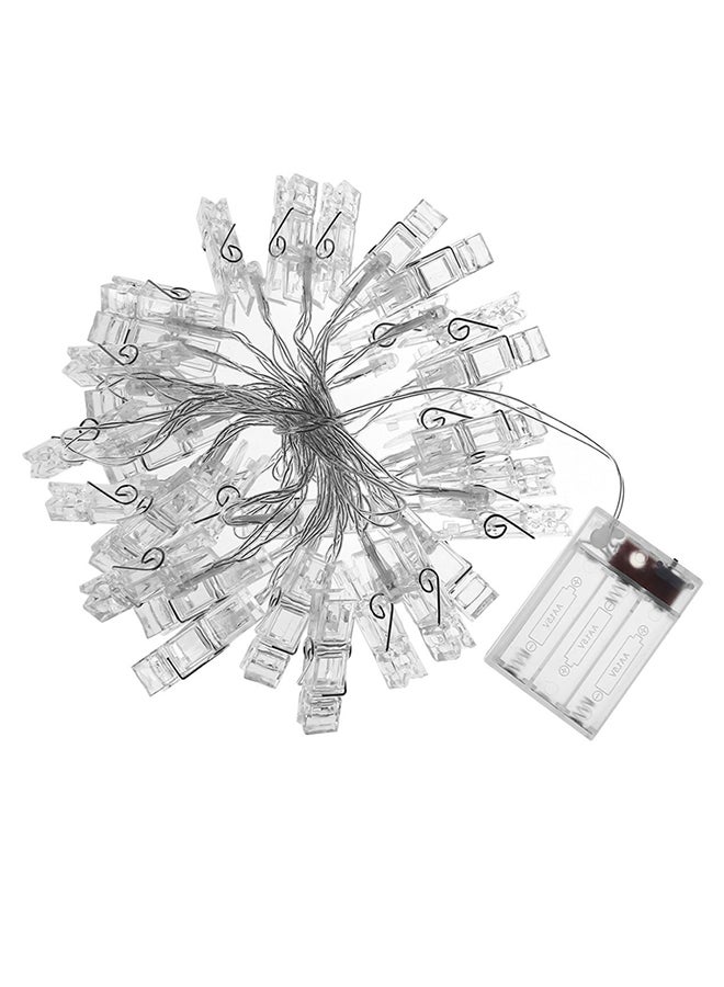 Loquat 80 LED Photo Clip String Light With Batteries Box Multicolour 20x16x10cm - Image 1