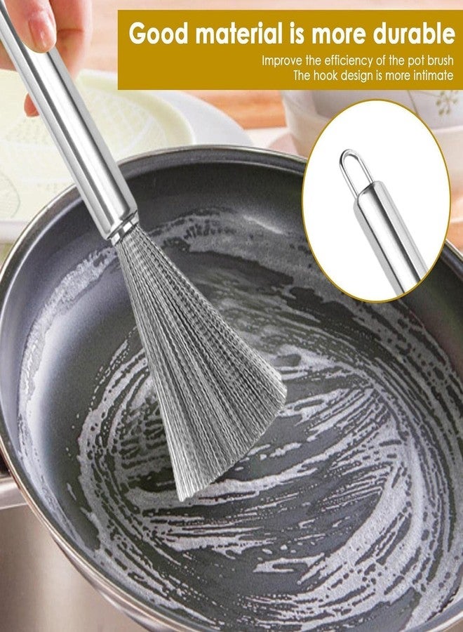 HEMSHAIL Multipurpose Wire Dishcloth for Wet and Dry Cleaning - Includes 9-Piece Tool Set with Mini Wire Brushes and Stainless Steel Scrubber for Home, Kitchen, and Car Detailing - Image 4