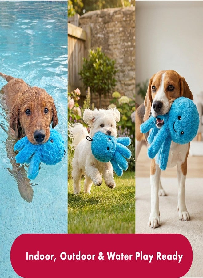 Pet Lou لعبة كرة الأخطبوط القطيفة من بيت لو، مقاس 4 بوصات، سهلة الضغط، لعبة قطيفة بدون حشو، ذات قلب من مادة TPR محكمة، لعبة ارتدادية وعائمة للكلاب الصغيرة والمتوسطة الحجم - Image 5