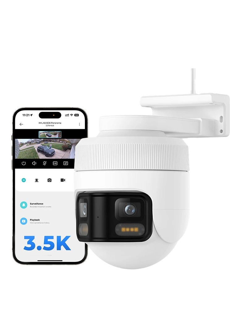 Imilab Smart Security Camera Outdoor Spotlight Plug-in Wi-Fi 3.5K EC6 Panorama - White - Image 1