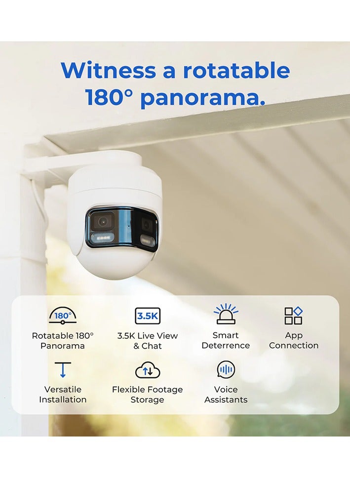 Imilab Smart Security Camera Outdoor Spotlight Plug-in Wi-Fi 3.5K EC6 Panorama - White - Image 3