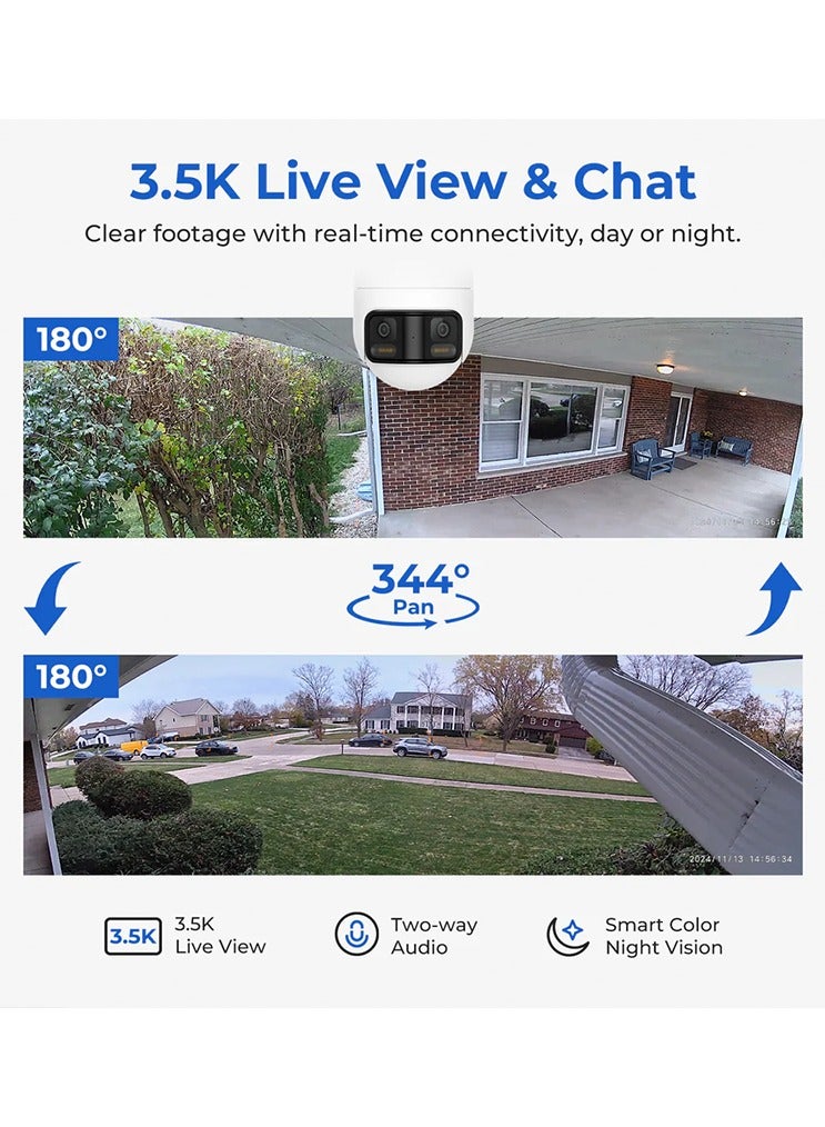 Imilab Smart Security Camera Outdoor Spotlight Plug-in Wi-Fi 3.5K EC6 Panorama - White - Image 5