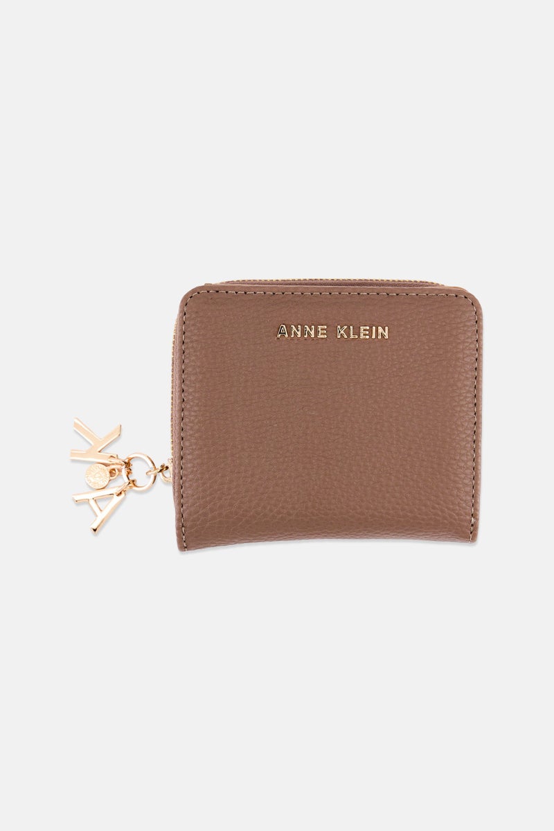 ANNE KLEIN Women Brand Logo Multi Purpose Wallet, Taupe - Image 1