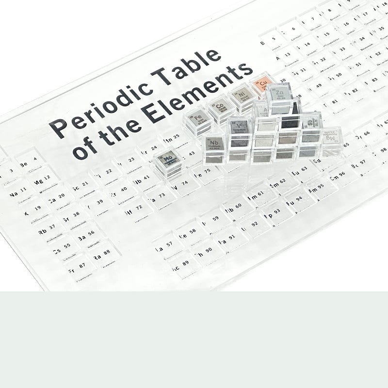 Xanadued 18 Pieces Element Cube Set Density Cubes Pure Metal with Acrylic Plexiglass Tray, Element Cube Set for Periodic Table of Elements Collection, Pure Tungsten Block, Iron, Aluminum, 15 More - Image 4