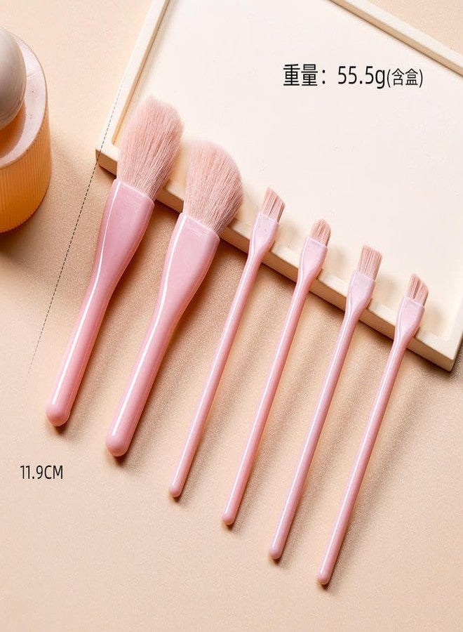 Ruby Face Rubyface Makeup Brush Set of 6, Premium Design for Easy, Precise Application on Face, Eyes, and Brows | 6 in 1 Brush Box Cruelty-Free, Super Soft Bristles Multicolored - Image 4