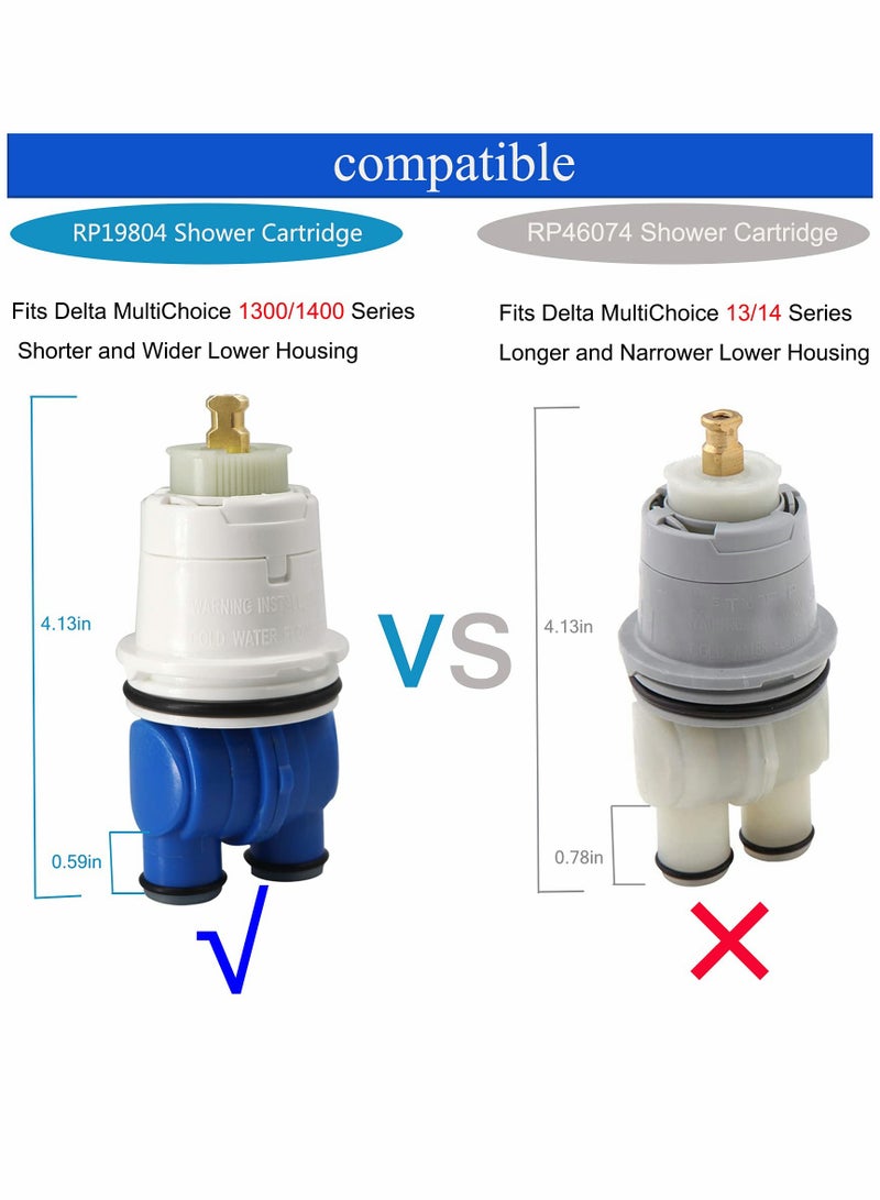 SYOSI RP19804 Pressure Balance Shower Cartridge Assembly Replacement for Delta 1300/1400 Series Tub and Shower, Fits Select Monitor Valves 1 PCS - Image 2
