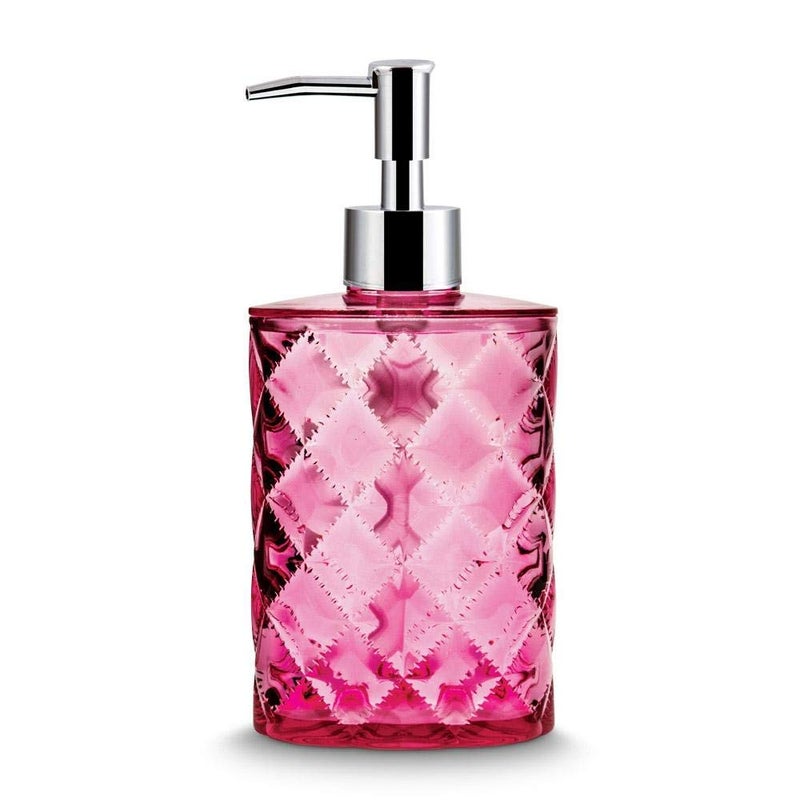 Freelance Crystal Acrylic Soap Dispenser, Shower Lotion, Gel, Conditioner, Liquid Shampoo Pump, Pink - Image 1