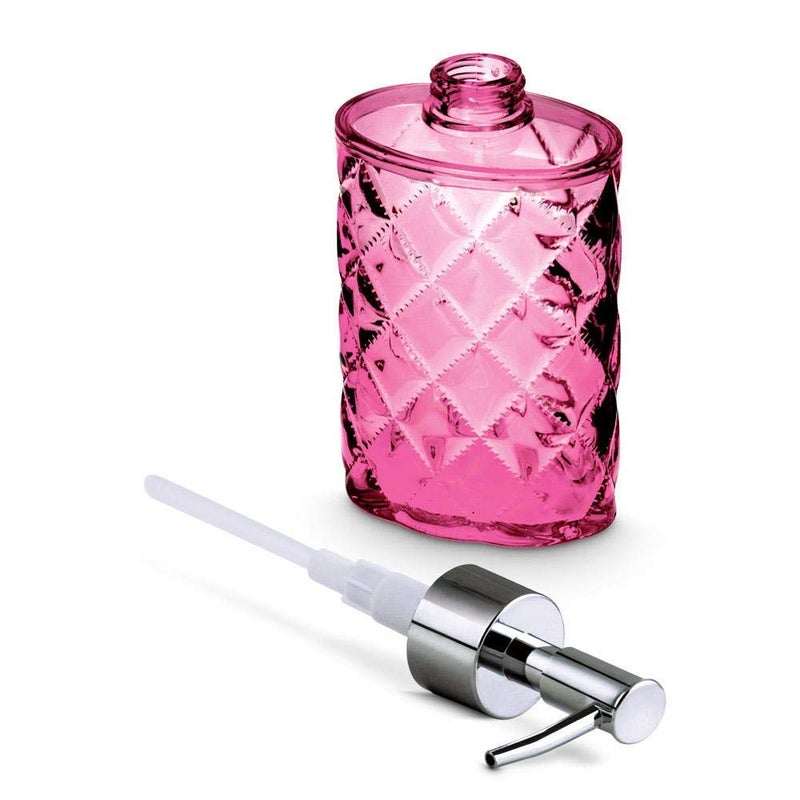 Freelance Crystal Acrylic Soap Dispenser, Shower Lotion, Gel, Conditioner, Liquid Shampoo Pump, Pink - Image 2