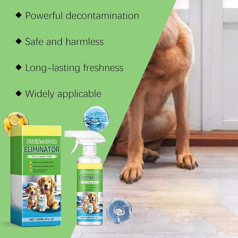 Goreem Powerful Pet Odor Eliminator Spray - Advanced Enzyme Formula for Dog & Cat Urine, Permanent Stain & Smell Remover for Carpets, Furniture & Floors (Fresh Scent, Safe for Pets & Kids) - Image 3