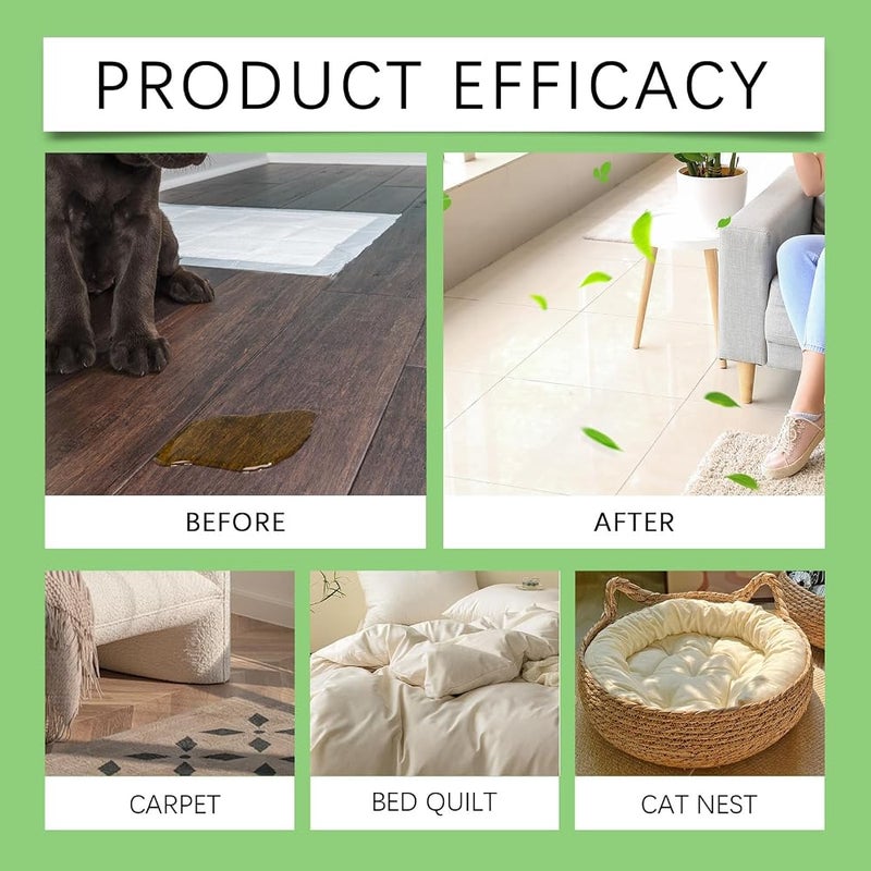 Goreem Powerful Pet Odor Eliminator Spray - Advanced Enzyme Formula for Dog & Cat Urine, Permanent Stain & Smell Remover for Carpets, Furniture & Floors (Fresh Scent, Safe for Pets & Kids) - Image 2