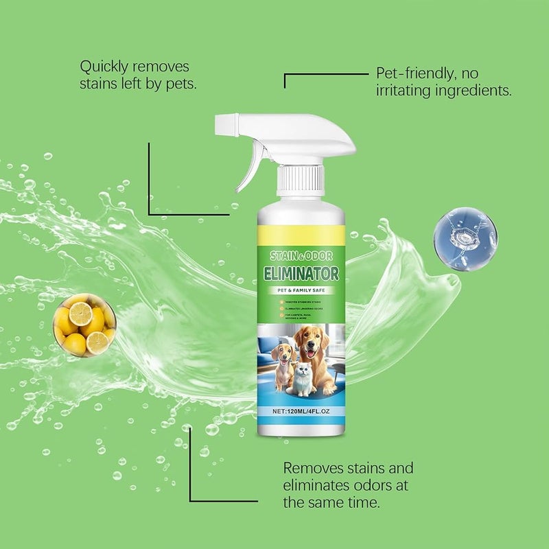 Goreem Powerful Pet Odor Eliminator Spray - Advanced Enzyme Formula for Dog & Cat Urine, Permanent Stain & Smell Remover for Carpets, Furniture & Floors (Fresh Scent, Safe for Pets & Kids) - Image 4