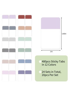 480 Pieces Sticky Tabs, Writable And Repositionable Filing Tabs Flags For Documents Notebooks Classification Aesthetic Office School Supplies - pzsku/Z48803263A841886F1BC0Z/45/_/1735214672/21306495-011c-4e4f-913b-d2ea68162174