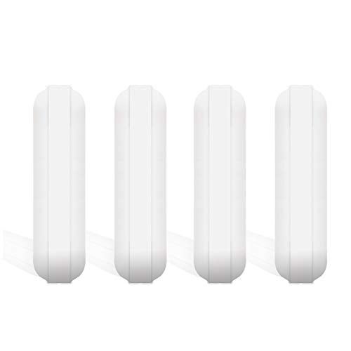 EQUTY BAYMERS 4 قطع 30 مم (1.18 بوصة) قضيب تحريك مغناطيسي PTFE، لون أبيض، قضيب مختبر، قضيب لوحة تحريك، مغناطيس لوحة التحريك، قضيب تحريك مغناطيسي - Image 1