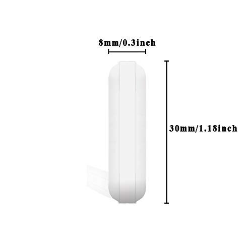 EQUTY BAYMERS 4 قطع 30 مم (1.18 بوصة) قضيب تحريك مغناطيسي PTFE، لون أبيض، قضيب مختبر، قضيب لوحة تحريك، مغناطيس لوحة التحريك، قضيب تحريك مغناطيسي - Image 2