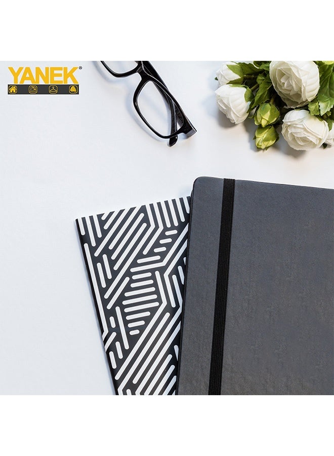 YANEK دفتر يانيك A5 مخطط - غلاف صلب، 80 ورقة/160 صفحة، لوح كتابة للملاحظات، المجلات، الرسومات، المدرسة، المكتب، والاستخدام الشخصي - متين، محمول، عبوة من 1 - Image 4