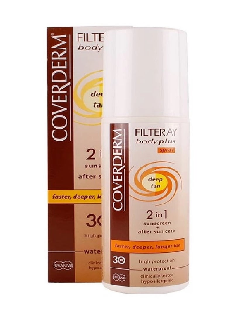 COVERDERM بخاخ كوفر ديرم فيلترى للجسم بلس تان عميق SPF 50+ 100 مل