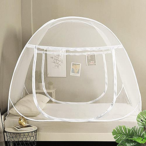 AMMER Pop Up Mosquito Net Tent for Beds Portable Foldable Mosquito Netting Folding Design with Net Bottom2 EntriesSuit for Twin to King Size Bed 79x71x59inch