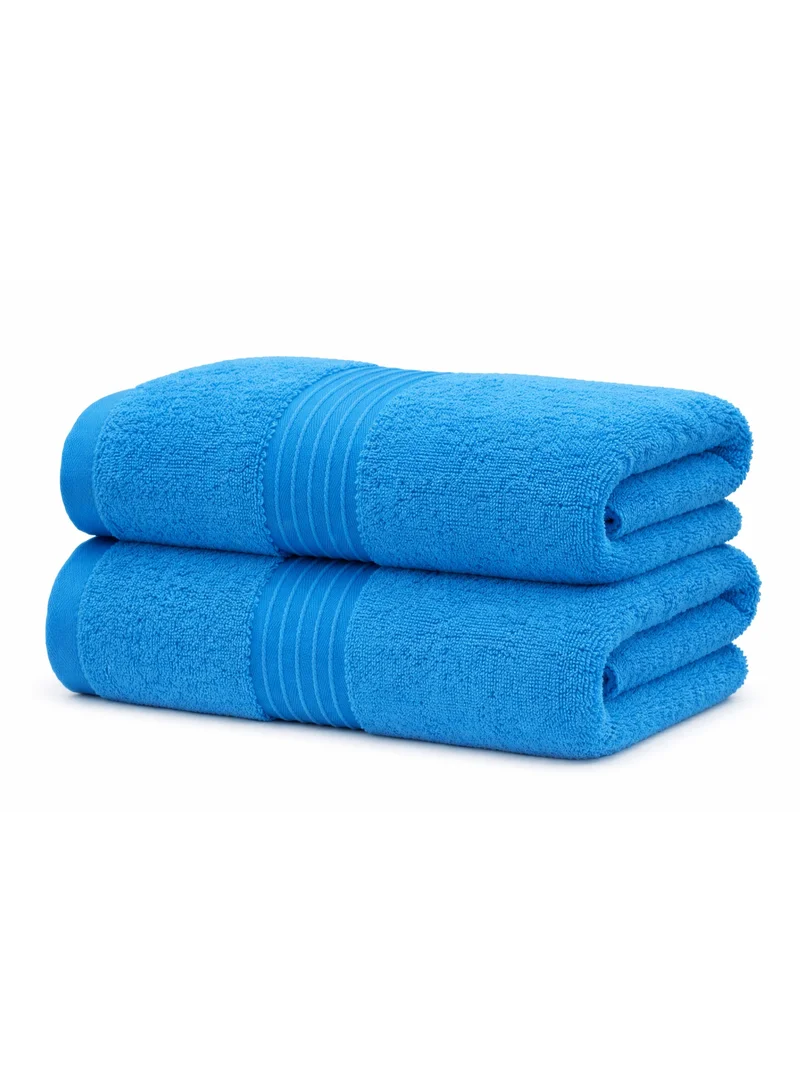 Bliss Casa Bliss Casa 2-Piece 100% Combed Cotton Bath Sheets (90x180 cm) - 550 GSM Large Bath Towels Quick Dry Highly Absorbent - Thick Soft Hotel Quality Bathroom Towels for Bath and Spa