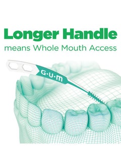 جم أعواد تنظيف الأسنان GUM Soft-Picks المتطورة سهلة الاستخدام لتنظيف الأسنان بشكل صحي، فرشاة أسنان للاستخدام مرة واحدة مع حقيبة حمل مريحة، أعواد تنظيف أسنان ينصح بها أطباء الأسنان، 90 قطعة (عبوة من 3 قطع)  - Image 4