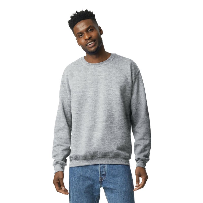 Gildan UGP Campus Apparel Gildan Men's -Fleece Crewneck Sweatshirt, Style G18000, Sport Grey, Medium - Image 1