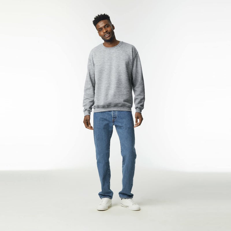 Gildan UGP Campus Apparel Gildan Men's -Fleece Crewneck Sweatshirt, Style G18000, Sport Grey, Medium - Image 3