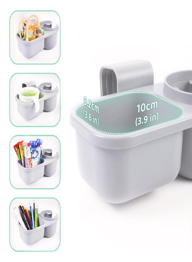 WedFeir SnackPod Child Cup & Snack Holder for Convertible Car Seats & Strollers - BPA Free - Grey - Image 4