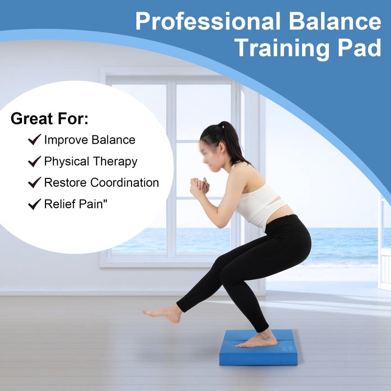 StrongTek 2-in-1 Non-Slip Balance Pad - High-Density Foam Cushion, Supportive Exercise Mat & Knee Pad for Core Training, Yoga, Pilates, Physical Therapy, Stability Training, Stretching, and Rehab - Image 4