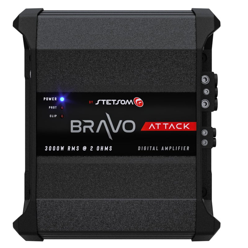 Stetsom Bravo Attack 3000 2 Ohms Mono Car Amplifier 30001 3K Watts RMS 2 Stable Car Audio Full Range HD Sound Quality 3000x1 Crossover  Bass Boost Car Stereo Speaker MD Smart Coolers - Image 3